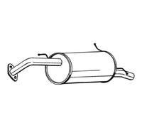 Bosal Endschalldämpfer 171-473 für Mazda 323 BG/323C MX EC 4