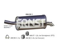 ERNST Endschalldämpfer Auspuff ESD für OPEL ASTRA H 1.4 1.6 5852307 / 13158999