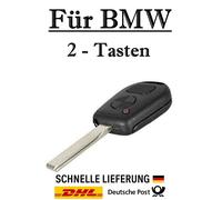 1x Ersatz Autoschlüssel Gehäuse für BMW - 2-Tasten PKW Fernbedienung KS02 - HU92