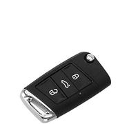 1x Ersatzschlüssel Klappschlüssel Hülle für 3 Tasten Funk Fernbedienung Umbau - VOLKSWAGEN_KS56 - Top Qualität Auto Schlüssel Gehäuse mit Rohling