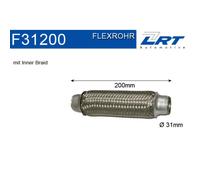 1x Flexrohr, Abgasanlage LRT F31200 passend für