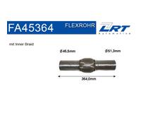 LRT Automotive Flexrohr Abgasanlage FA45364 – 150 mm – passend für FIAT Tipo