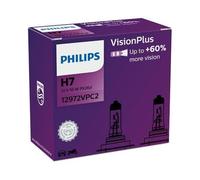 Philips VisionPlus H7 bis zu 60% mehr Licht Halogenlampe 12972VPC2 Duo 2 Stk.