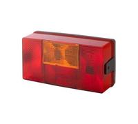 HELLA Rückleuchte - Glühlampe - 12V / 24V - Anbau - ECE - Lichtscheibenfarbe: rot/gelb - Stecker: Flachstecker - links - Menge: 1 - 2VB 006 040-051