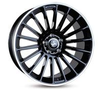 ALUFELGEN KESKIN, KT15 SPEED, 8,5X20 ET42 5X112 66,6, SCHWARZ RANDPOLIERT