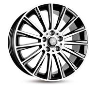 ALUFELGEN KESKIN, KT18 TURBO, 8X18 ET45 5X112 72,6, BLACK FRONT POLISH
