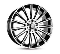 ALUFELGEN KESKIN, KT18 TURBO, 8,5X19 ET45 5X112 72,6, BLACK FRONT POLISH