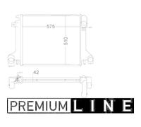 1x Kühler, Motorkühlung MAHLE CR 1217 000P passend für MERCEDES-BENZ