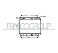 PRASCO Kühler, Motorkühlung für TOYOTA TY325R002