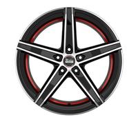 4x Alufelgen MAM OX-18 BLACK FRONT POLISH RED INSIDE 8,5x19 ET35 LK5 120 19 Zoll