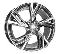 1x MAM WHEELS MAM RS5 palladium front polished 8.0Jx18 5x114.3 ET30