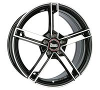 1x MAM WHEELS MAM W4 black front polished 7.5Jx18 5x114.3 ET45