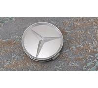 1x Mercedes-Benz Radnabenabdeckungen glanzsilber, Stern abgesenkt, OEM B66470203