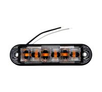 1x Orange amber LED Frontblitzer Warnleuchte doppelter Blitz Slim E9 für PKW LKW