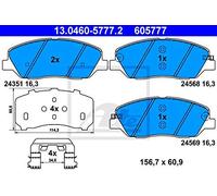 Original ATE 13.0460-5777.2 Bremsbelagsatz, Scheibenbremse