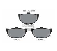 1x ORIGINAL® BENDIX Braking Bremsbelagsatz, Scheibenbremse Hinten für Nissan