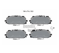 1x ORIGINAL® BENDIX Braking Bremsbelagsatz, Scheibenbremse Vorne für VW