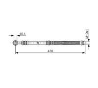 Bosch Bremsschlauch 1 987 476 775 – flexibel – passend für Mitsubishi, Volvo