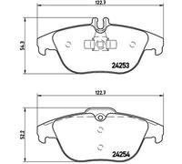 Bremsbelagsatz BREMBO P 50 068X, Xtra, Hinten