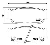 1x ORIGINAL® Brembo P 30 057 Bremsbelagsatz, Scheibenbremse Hinten, inkl.