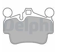 DELPHI LP2236 Bremsbelagsatz, Scheibenbremse für PORSCHE, Hinterachse