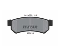 1x ORIGINAL® Textar Bremsbelagsatz, Scheibenbremse Hinten für Suzuki RENO