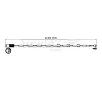 1x ORIGINAL® Tomex Brakes Warnkontakt, Bremsbelagverschleiß Hinten für Mini