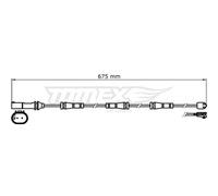 1x ORIGINAL® Tomex Brakes Warnkontakt, Bremsbelagverschleiß Vorne, Hinten