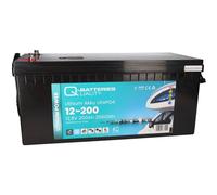 Q-Batteries Lithium Wohnmobilbatterie 12-200 12,8V 200Ah 2560Wh LiFePO4 Akku
