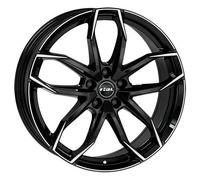 ALUFELGEN RIAL, LUCCA, 8X19 ET45 5X112 70,1, DIAMANT-SCHWARZ FRONTPOLIERT