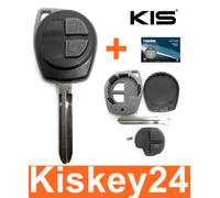 1x Schlüssel Gehäuse + Rohling Gummi tasten für Opel Agila A B+ Batterie