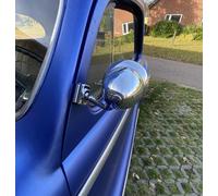 1x Außenspiegel 25 x 17 cm Edelstahl Spiegel Klemmspiegel universell passend für viele Fahrzeuge~