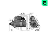 ERA Anlasser 220534A – gegen den Uhrzeigersinn, 12V – für VW Audi Seat Skoda
