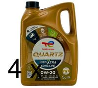 1x Total Quartz Ineo Xtra Longlife 0W-20 4x5 Liter