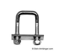 1x U-Bügel M12 Verzurrösen Zurrösen abgewinkelt PKW-Anhänger 2000 DAN 150° abg.