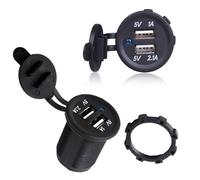 1x USB Ladegerät 12V 24V für Auto Camper Wohnwagen Bus Van LKW Dual USB