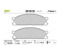 Bremsbeläge Vorderachse 301618 VALEO für NISSAN SUBARU