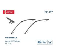 DENSO Scheibenwischer, Vorne Rahmenlos DENSO DF-107, 2 Stück 700+700mm