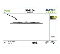 1x Wischblatt VALEO 574250 passend für PEUGEOT TOYOTA LEXUS PEUGEOT (DF-PSA)