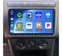 2+32G Autoradio Navi für VW Transporter T5/T6 2010-2020, 9 Zoll Touchscreen Auto Player Radio GPS Navigation Head Unit mit Carplay Android Auto WLAN Bluetooth FM RDS SWC 4-LED-Rückfahrkamera