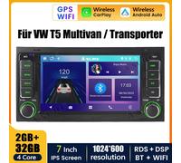2+32GB Android Autoradio Carplay Navi HiFi SWC BT Für VW Transporter Multivan T5