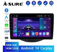 2+32GB Autoradio Carplay GPS RDS BT für Toyota Aygo II Citroen C1 Peugeot 108 FM