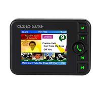 2,4 Zoll Farb LCD Auto DAB Radio,Bluetooth Adapter Auto,Smartphone Bluetooth Freisprechfunktion für Musik Streaming Hochempfindliche Aktive Antenne FM Sender für DAB+Sender Digital Radio