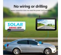 2,4G WIFI Kabellose Solar-Funk-Rückfahrkamera Einparkkameras mit 5" zoll Monitor