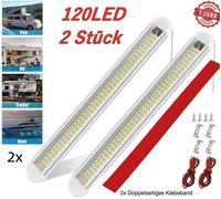 2/4PCS 12V LED Streifen Leuchte 120LEDs Auto KFZ Van VOLT Stablampe Lichtleiste