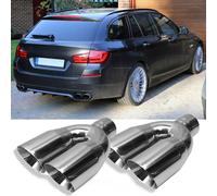 2.5" Auspuffblende Endrohr Auspuff Edelstahl Doppelrohr Für F10 F11 F12 F13