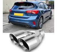 2.5" Auspuffblende Endrohrblende Edelstahl Doppelrohr Für Ford Focus ab 2010