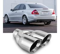 2.5" Auspuffblende Endrohrblende Edelstahl Doppelrohr Für Mercedes W203 C200