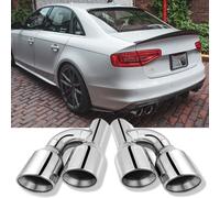 2.5" Endrohre Auspuffblende Doppelrohr Endrohr Auspuff für Audi A4 Typ B7 B8 BJ