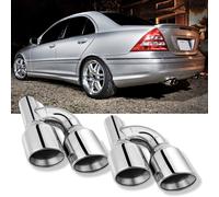 2.5" Endrohre Auspuffblende Doppelrohr für Mercedes W211 W220 W203 C E S Klasse